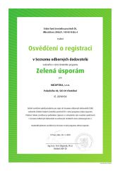 certifikt Zelen sporm